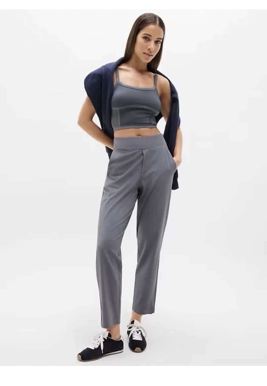 Athleta Brooklyn Mid Rise Ankle Pant Slate Grey #198671